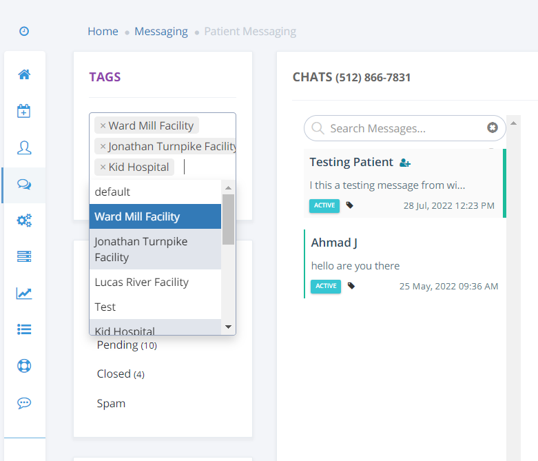 Patient Chat: Location Switcher