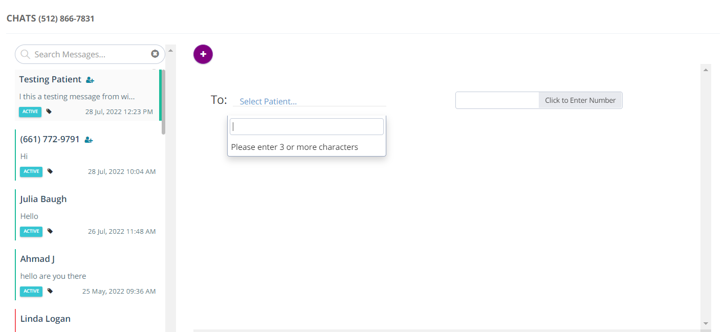 Patient Chat: Location Switcher